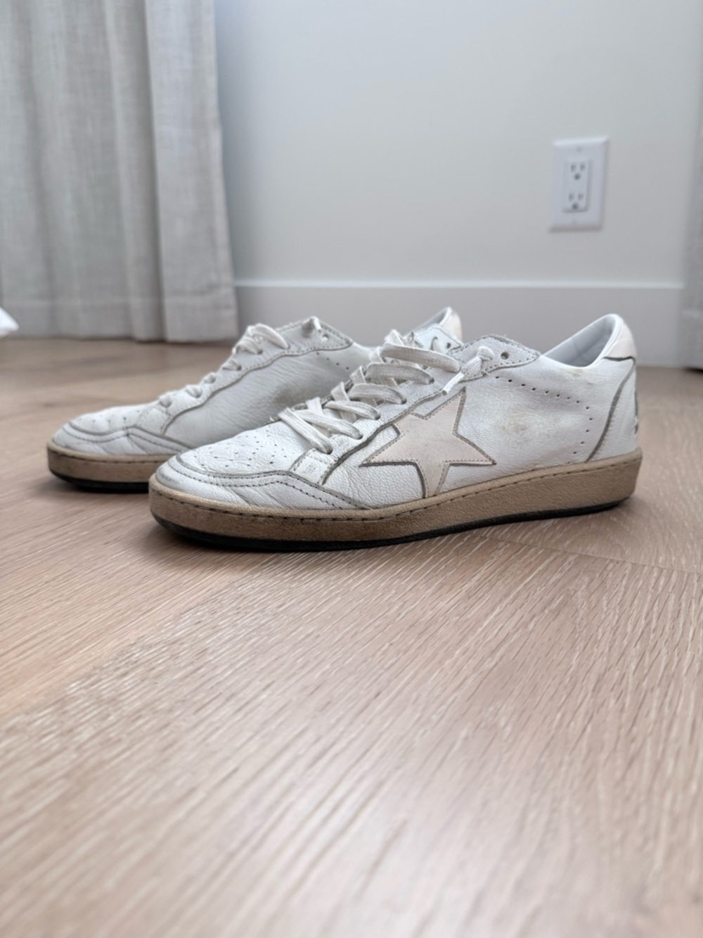 Golden Goose Off-White Leather Superstar Low-Top Sneakers